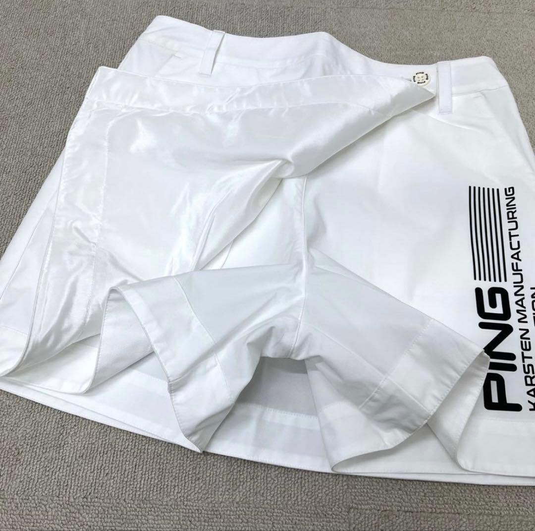★中古品★ PING スカート　ホワイト　Mサイズ　ストレッチ　撥水