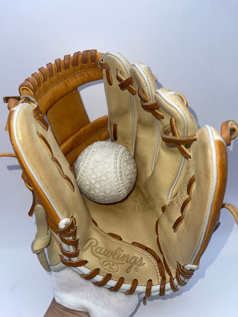 ローリングスRawlings 軟式グローブ キャメル　ブラウン　型付け済み