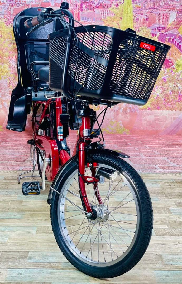 K2311 電動自転車パナソニック子供乗せ 20インチ レッド 8.9Ah