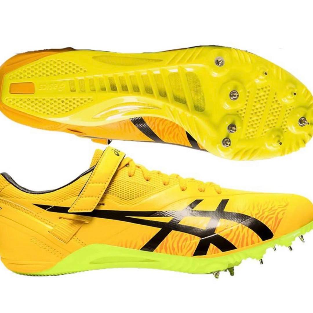 陸上スパイク　アシックスasics　短距離　黄色　オールウェザー専用スパイク