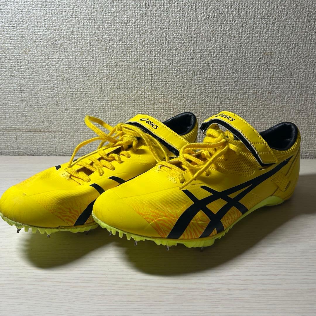 陸上スパイク　アシックスasics　短距離　黄色　オールウェザー専用スパイク