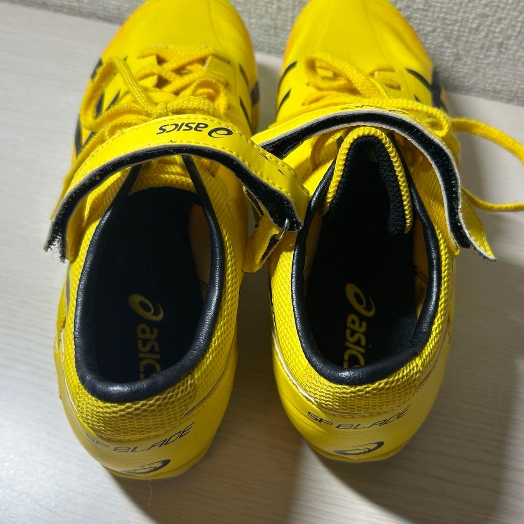 陸上スパイク　アシックスasics　短距離　黄色　オールウェザー専用スパイク