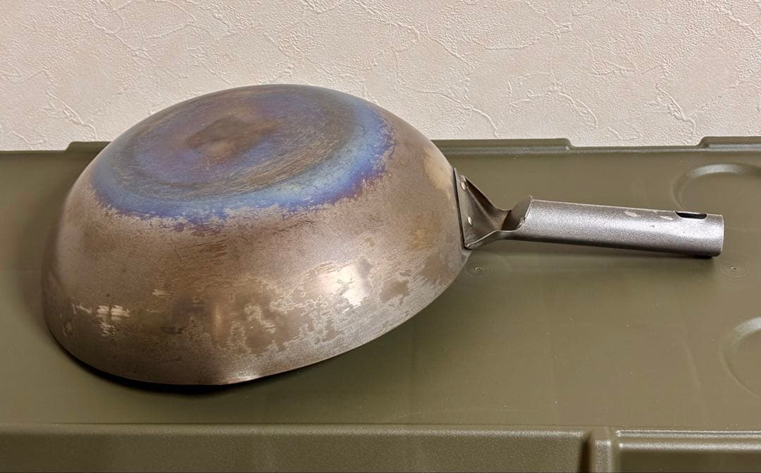 送料込み　純チタン製 中華鍋 28cm 焼き色あり SH7646