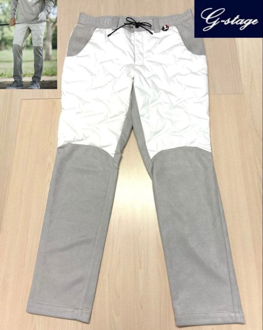 新品2.5万 高級 G-stageダウンハイブリッドパンツ ムータマリン46上品