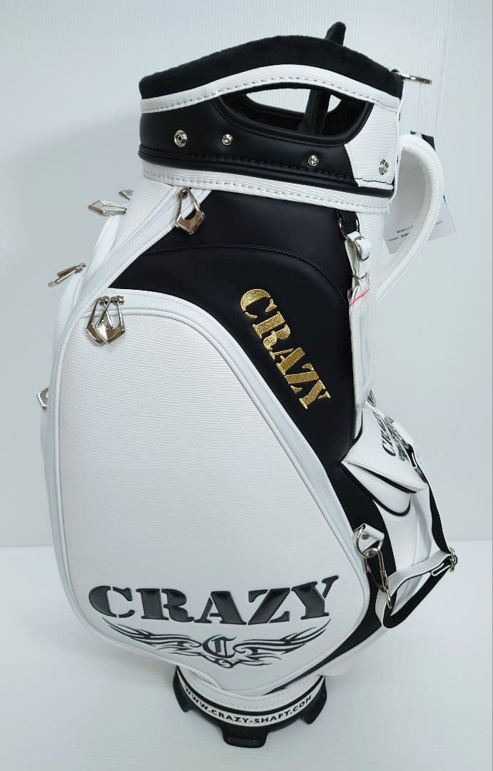 CRAZY クレイジー、キャディバッグ ホワイト【新品】