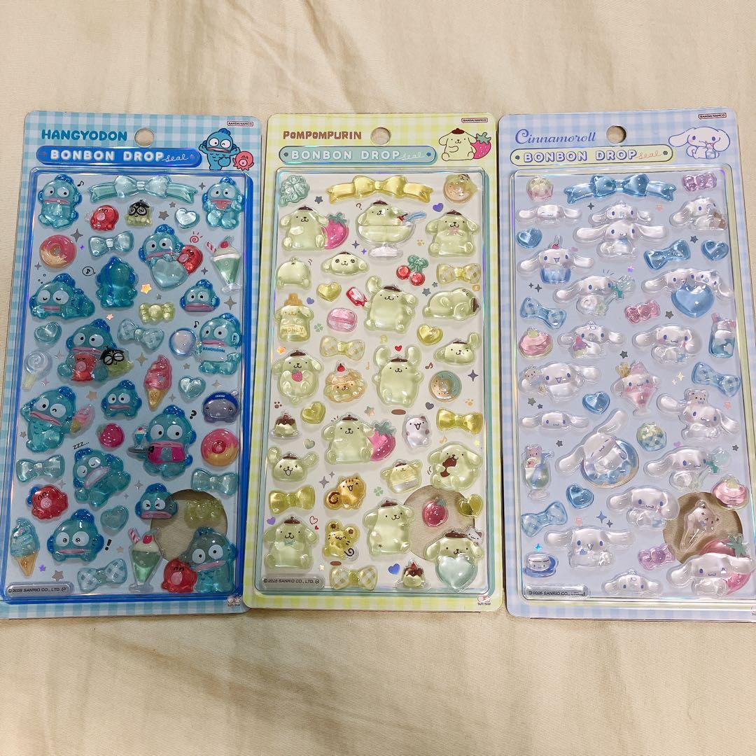 正規品　ボンボンドロップシール　サンリオ　第二弾　7枚セット