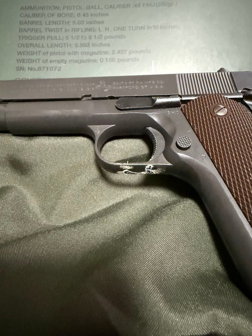［中古］東京マルイ M1911A1 コルトガバメント スペアマガジン付き