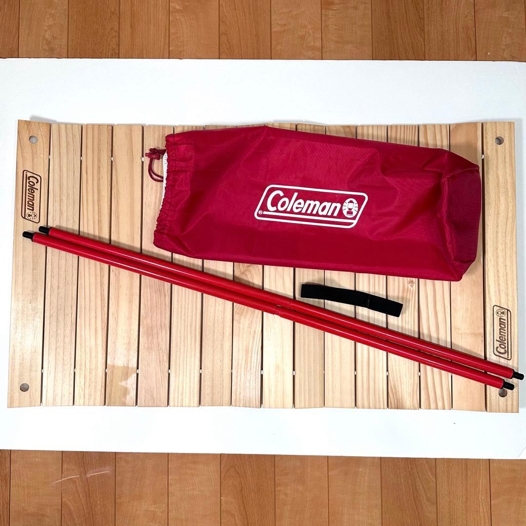 Coleman コールマン アウトドアワゴン ウッドロールテーブル