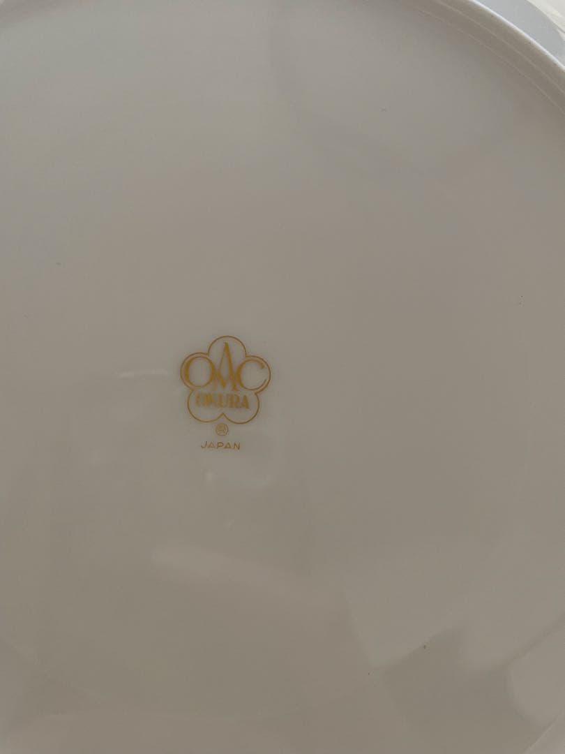 大倉陶園★片葉金蝕約26cm×2
