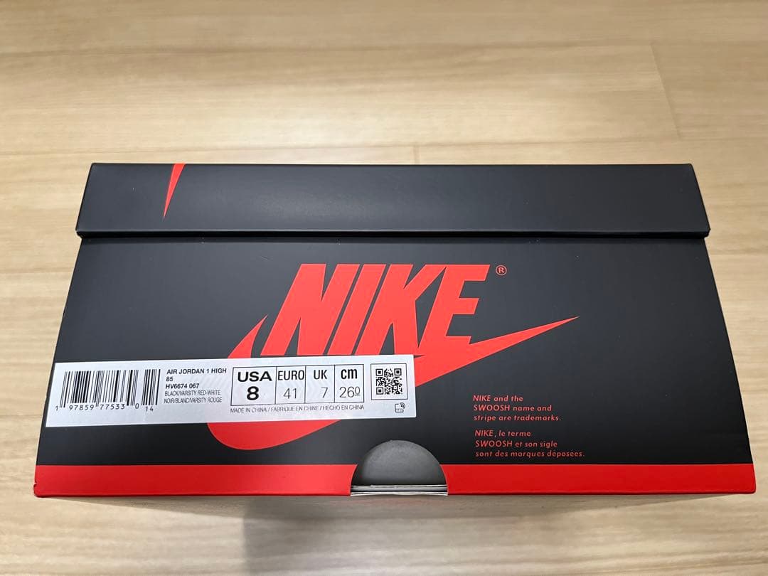 シューズ(男性用) Air Jordan 1 High 85 \"Bred\" (2025)26.0cm