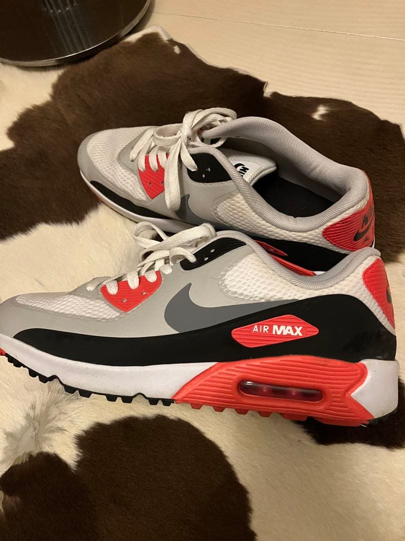 美品　Nike Air Max 90 グレー/レッド/ブラック