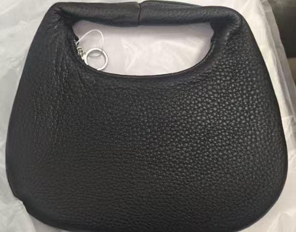 Aeta ブラックレザー ハンドバッグ Sサイズ