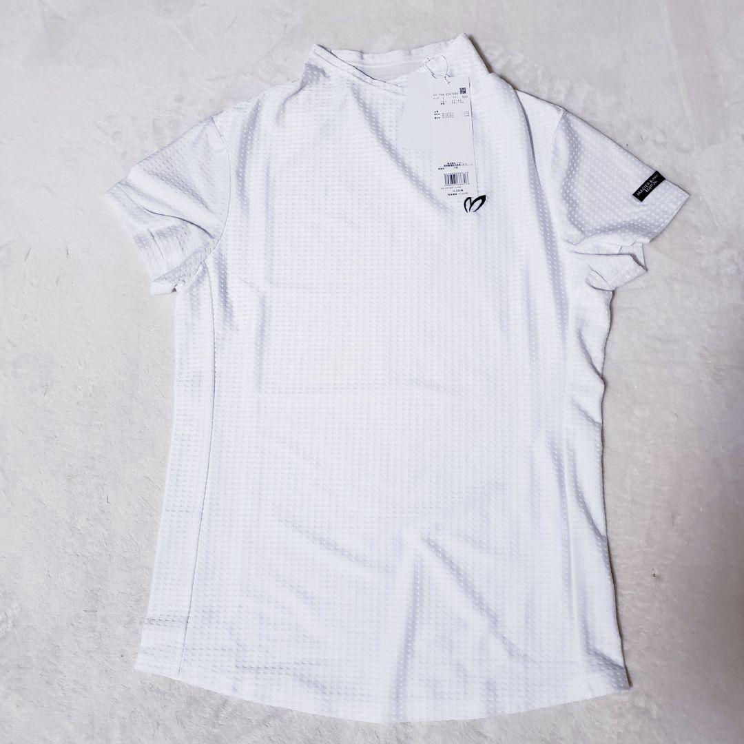 新品マスターバニー　シャツ ホワイト　モックネック　Tシャツ　ゴルフウェア　M