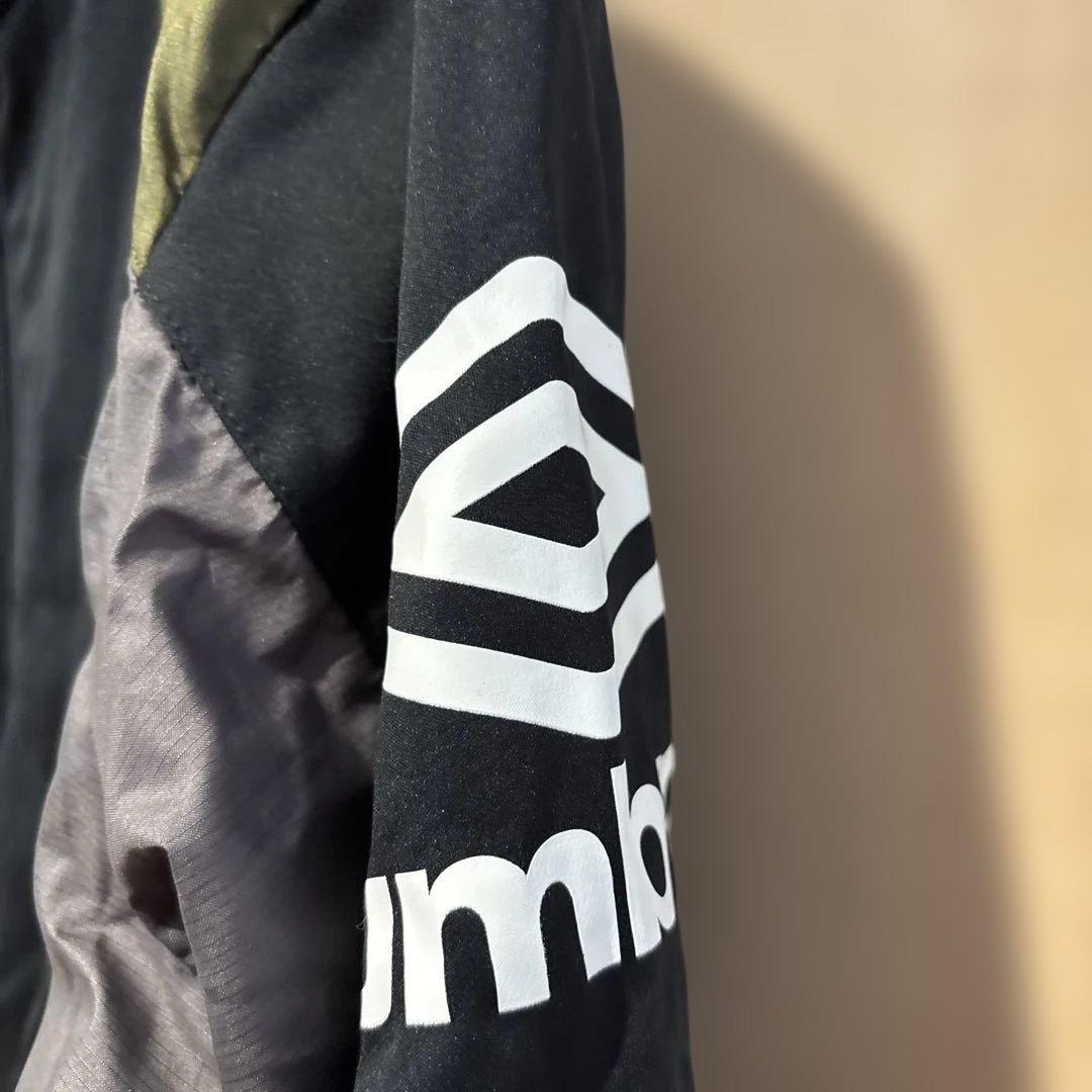 極美品 umbro ジャージ上下セットアップ ブラック/グレー/オリーブ M