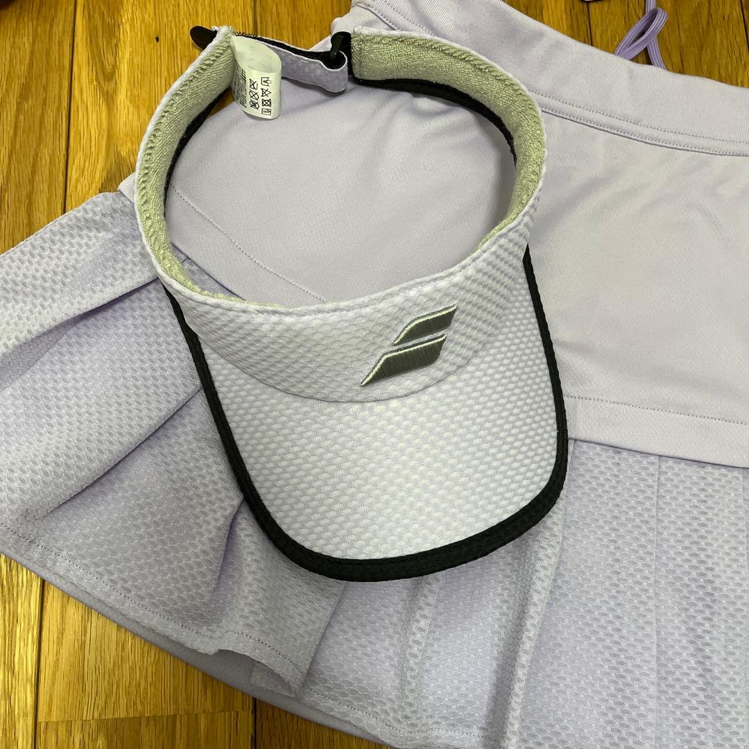 バボラ　新品未使用テニスウェア Lサイズ セットアップ　バイザー付き