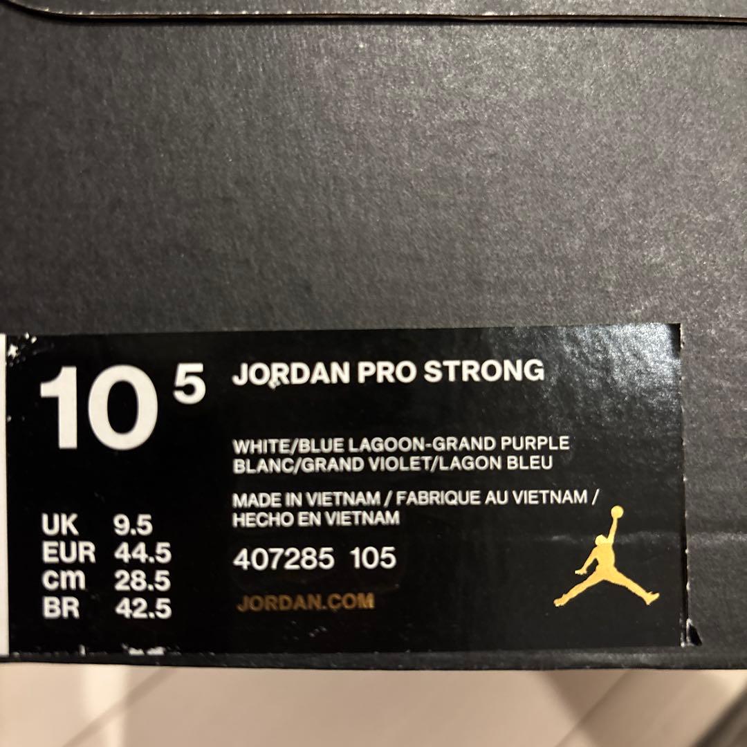 Jordan Pro Strong 10.5 ホワイト/ブルーラグーン