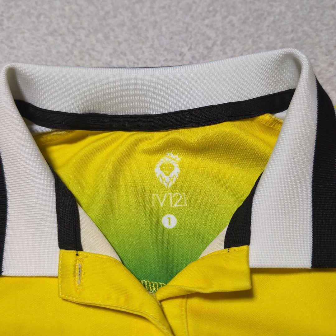 当日発送✨V12 22 SKA POLO メンズM ゴルフ ポロシャツ 金ボタン