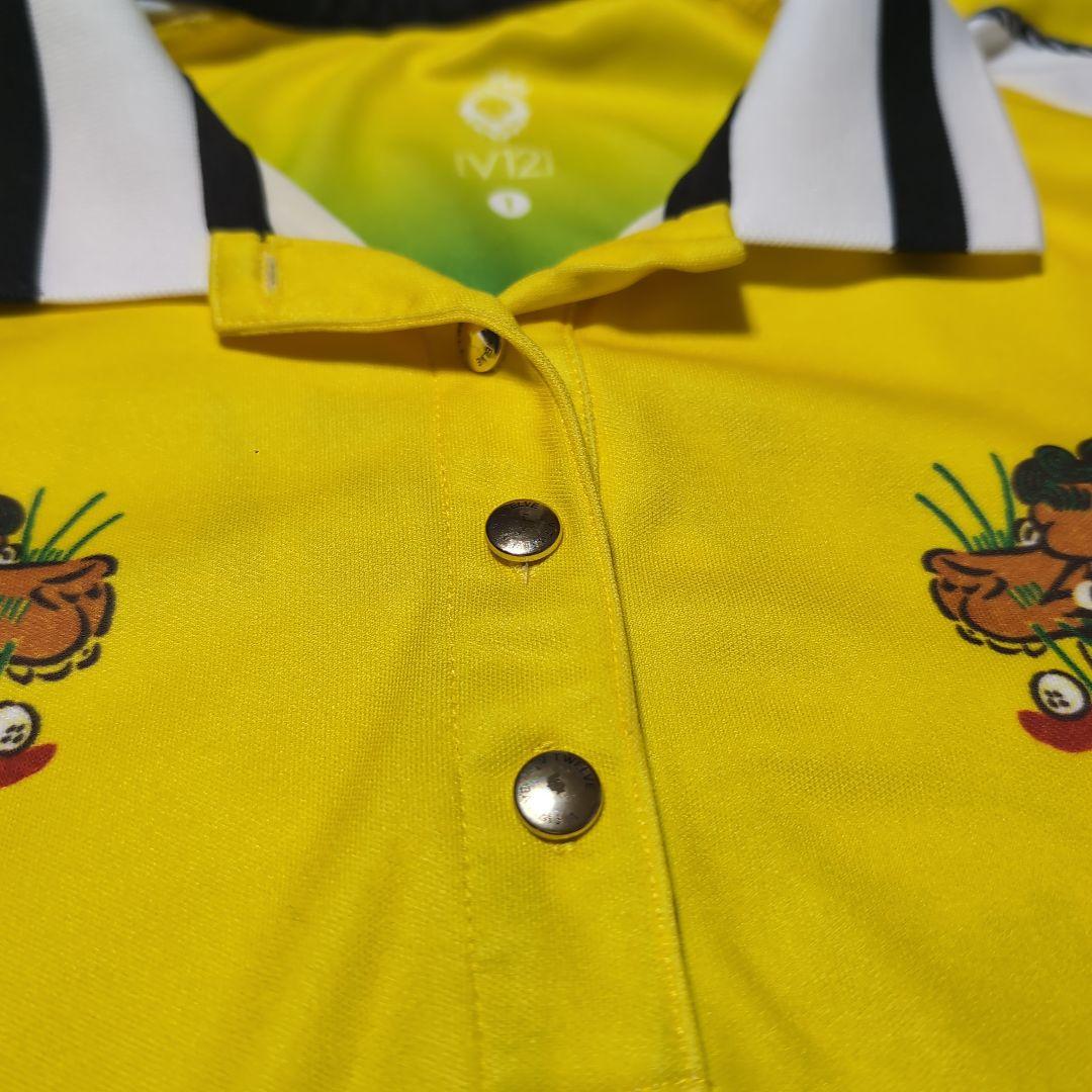 当日発送✨V12 22 SKA POLO メンズM ゴルフ ポロシャツ 金ボタン