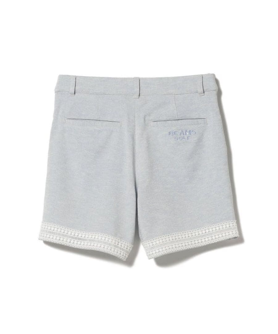 ビームス　ゴルフPURPLE LABEL リネンライク 裾レース ショートパンツ