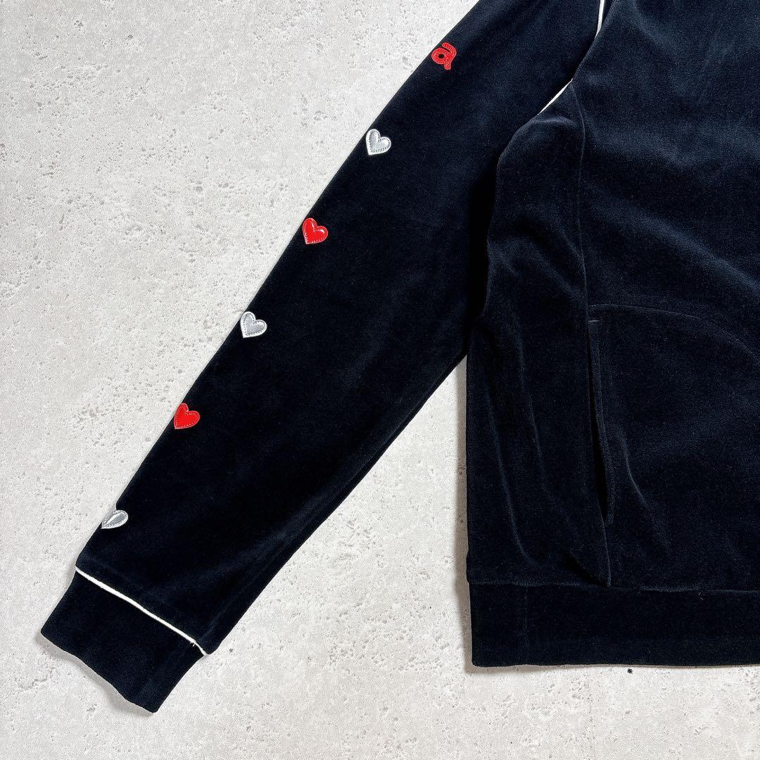 アルチビオ【２３AW】ベロアブルゾン　ジャケット　黒S　スパンコールロゴ