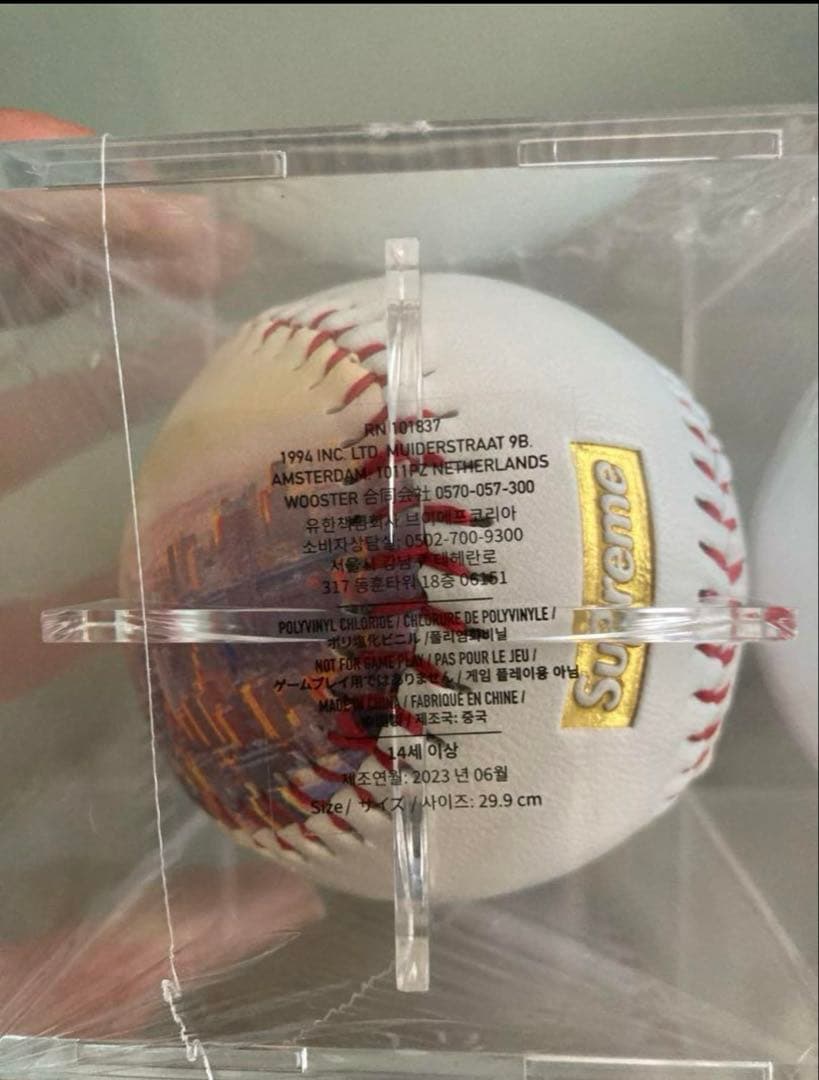 【Supreme】Rawlings Aerial 野球ボール　ステッカー付き