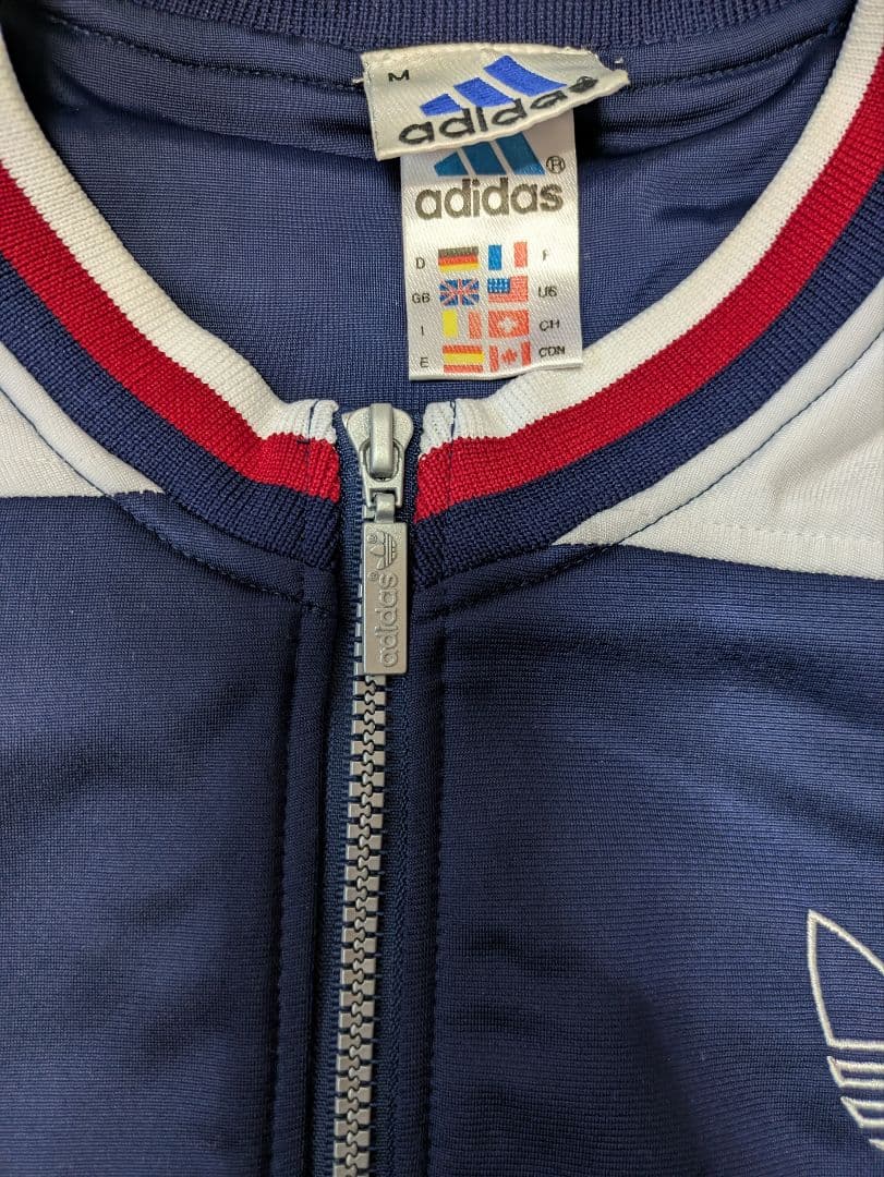 【美品】激レアadidas 90s フルジップジャージ万国旗タグ 3色　Y2K