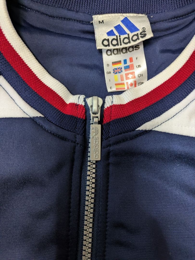 【美品】激レアadidas 90s フルジップジャージ万国旗タグ 3色　Y2K