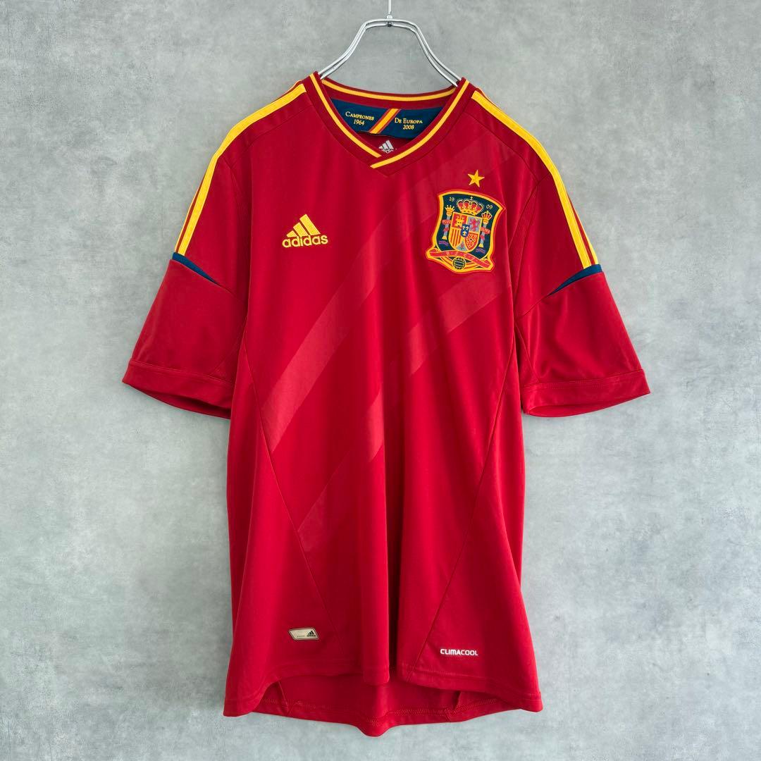 adidas アディダス スペイン代表ユニフォーム ゲームシャツ レッド XL