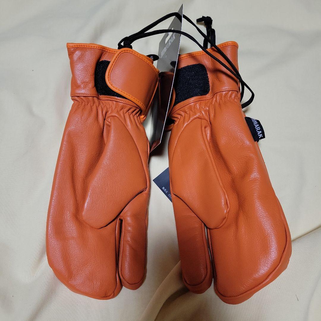 パ*キ様 HIMARAK オレンジ レザー ミトングローブ