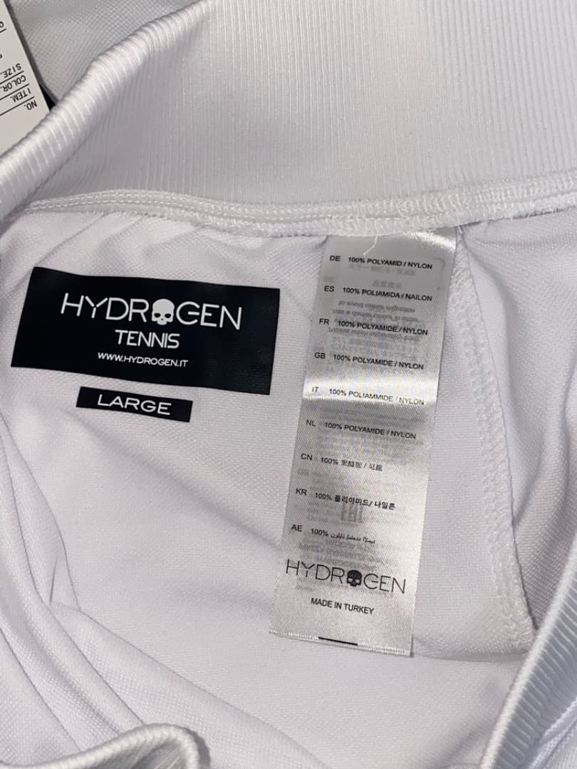 ハイドロゲン HYDROGEN メンズ テニス　パンツ 黒ロゴ サイズ L-1