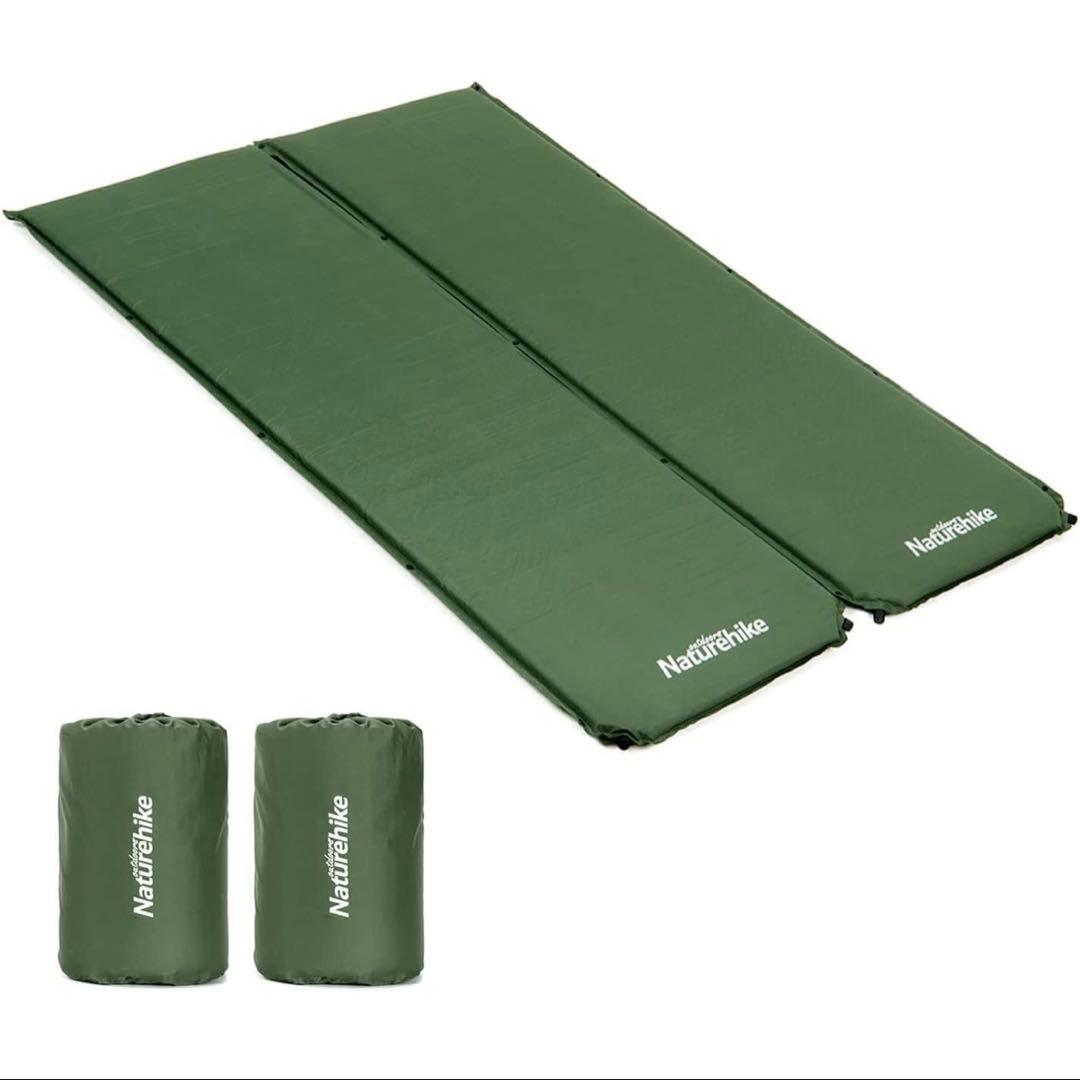 【2個】Naturehike エアーマット 自動膨張 厚手5cm（グリーン）