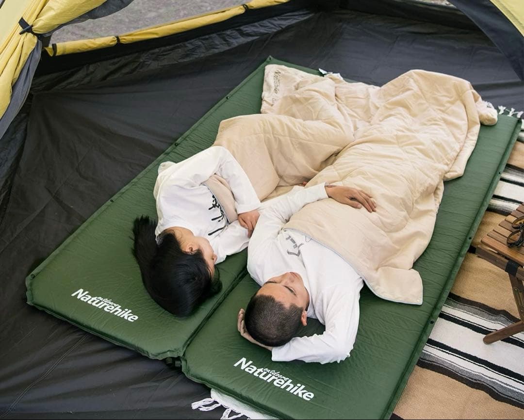 【2個】Naturehike エアーマット 自動膨張 厚手5cm（グリーン）