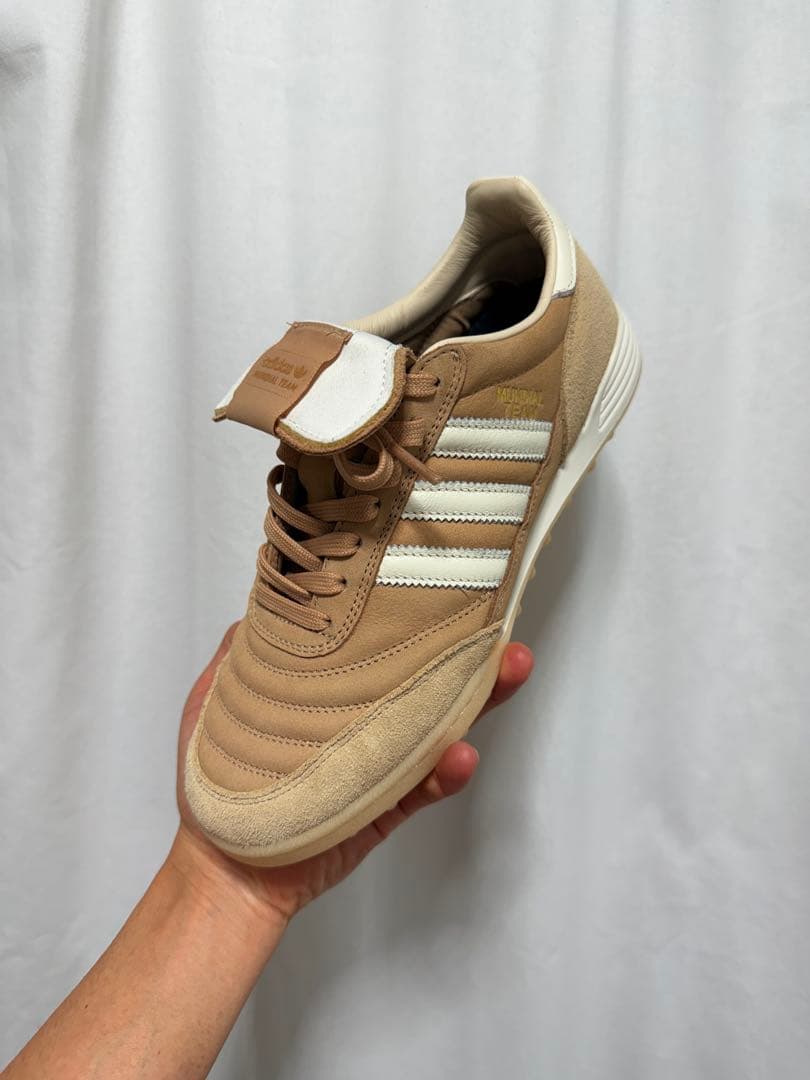 adidas ムンディアルチーム ベージュ スエード スニーカー 26.0cm