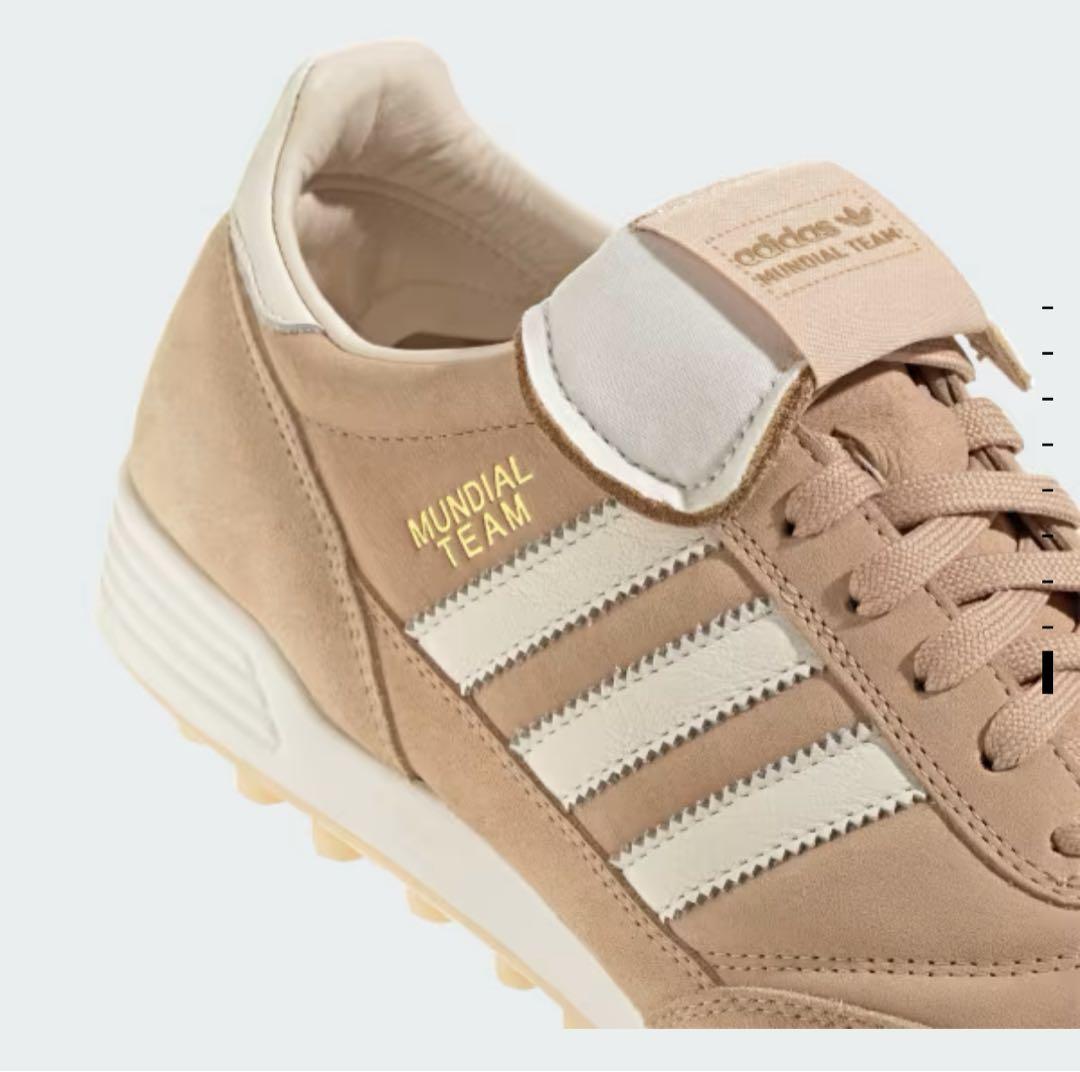 adidas ムンディアルチーム ベージュ スエード スニーカー 26.0cm