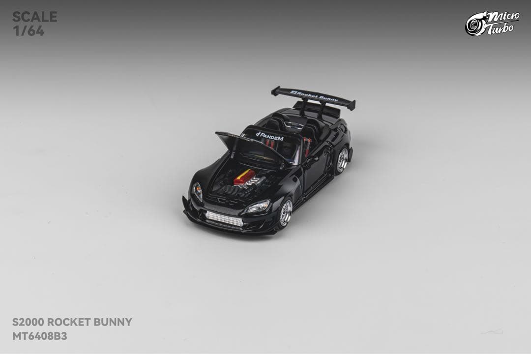 1/64 Micro Turbo ホンダ S2000 ロケバニ　メタブラック