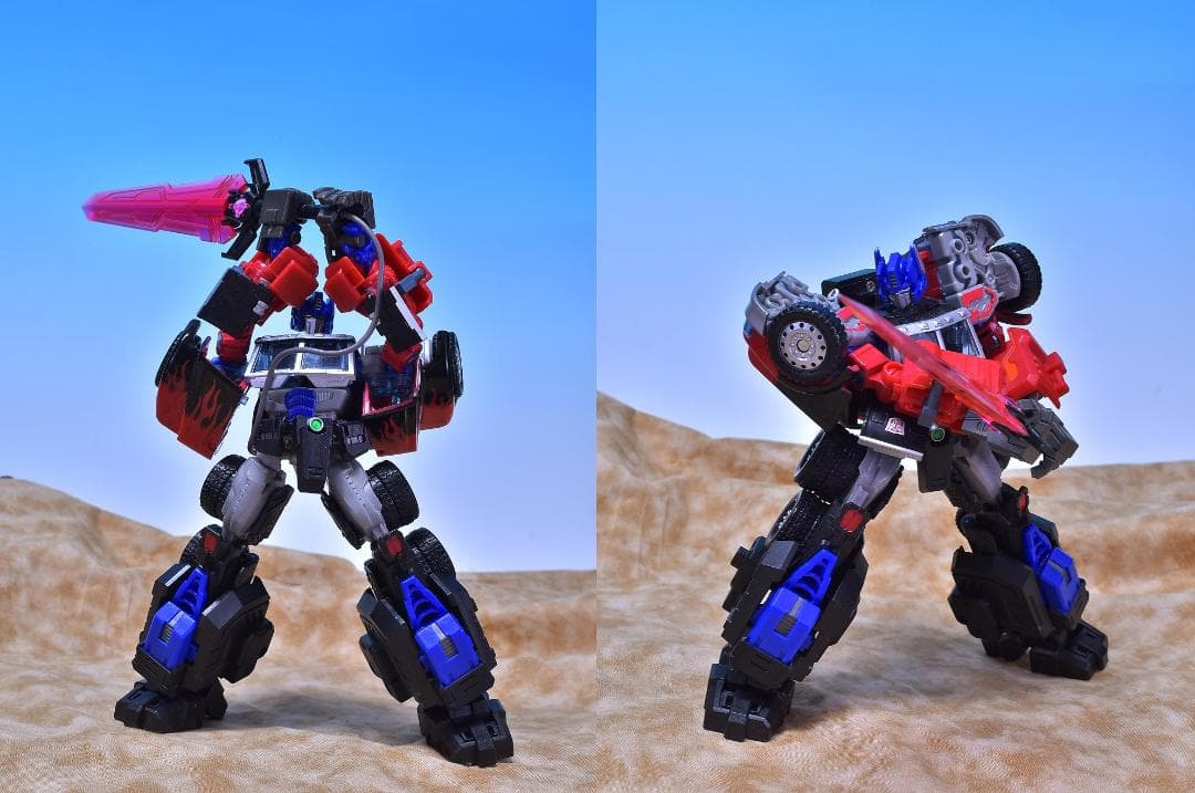 中古品 MAKETOYS バトルタンカー& レーザーオプティマスプライム