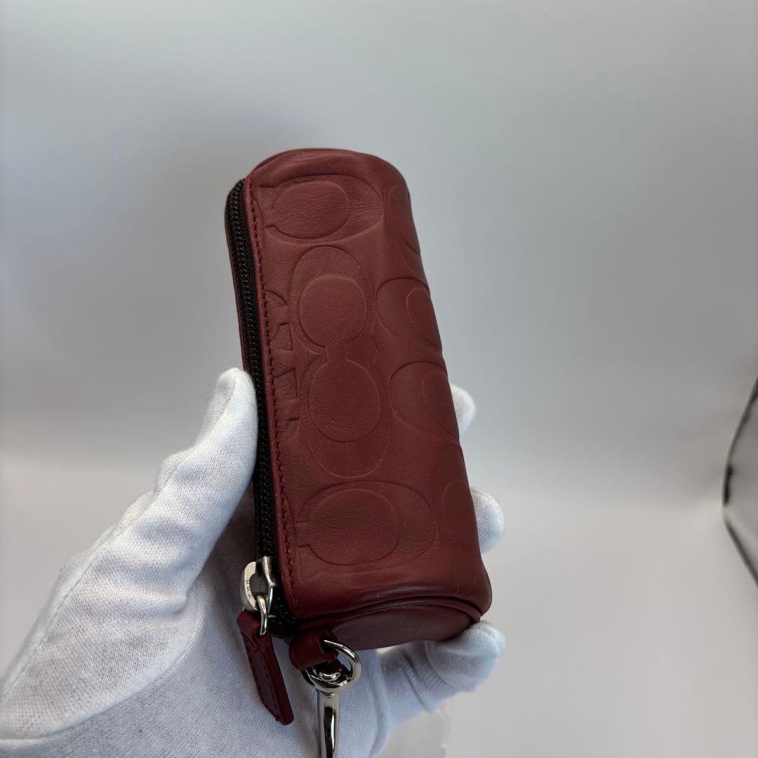 coach ゴルフボール ケース　ボルドー　ゴルフボール3個　ポーチ　コーチ
