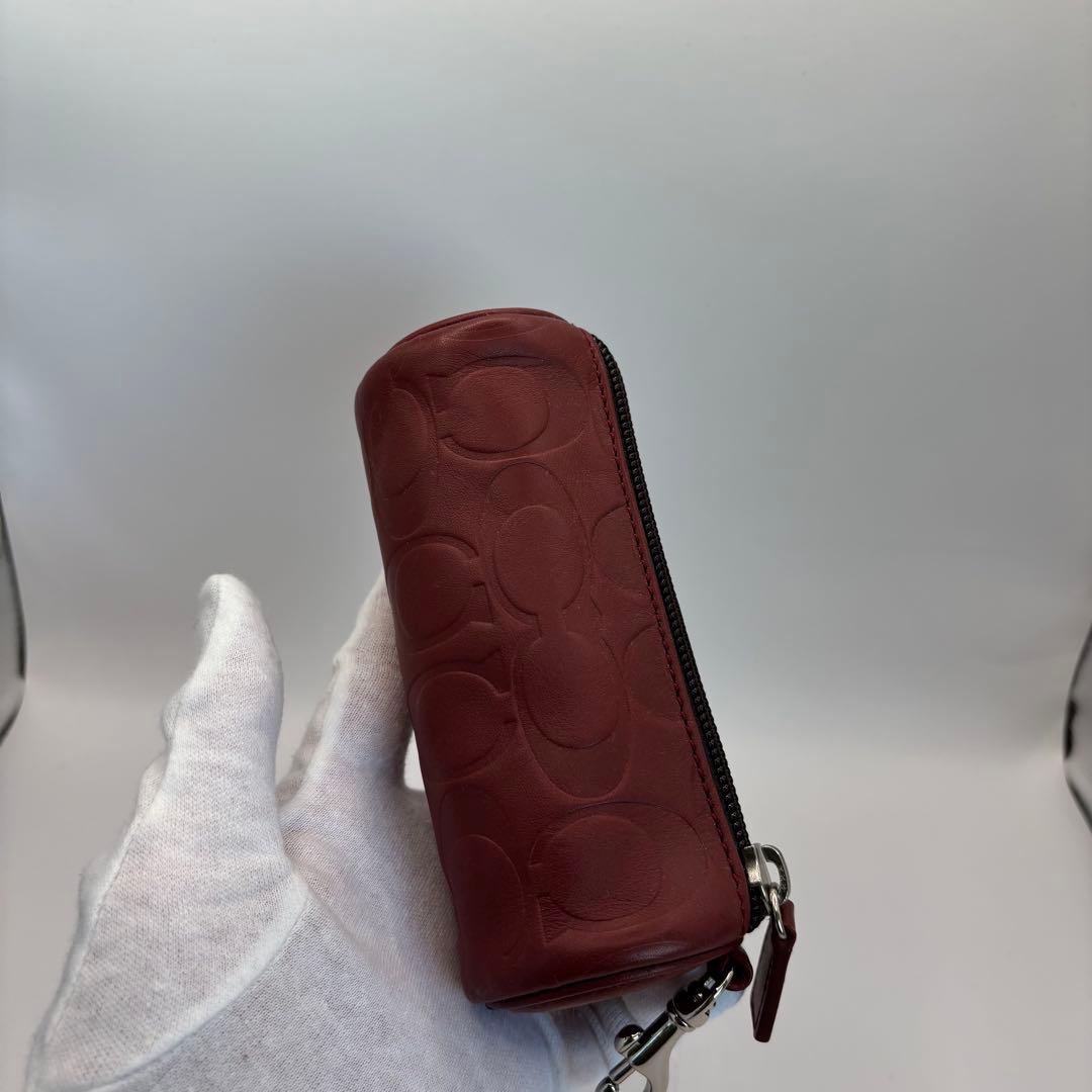 coach ゴルフボール ケース　ボルドー　ゴルフボール3個　ポーチ　コーチ