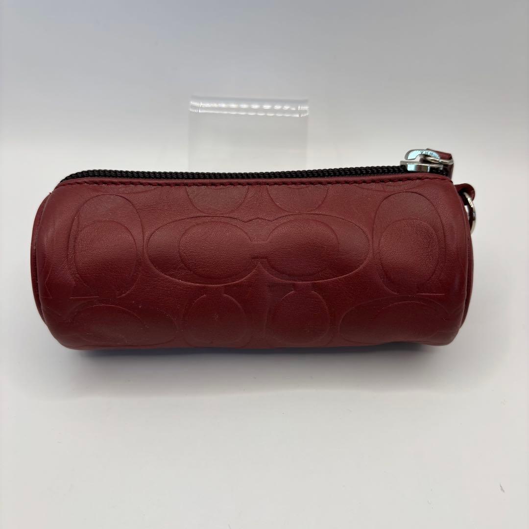 coach ゴルフボール ケース　ボルドー　ゴルフボール3個　ポーチ　コーチ