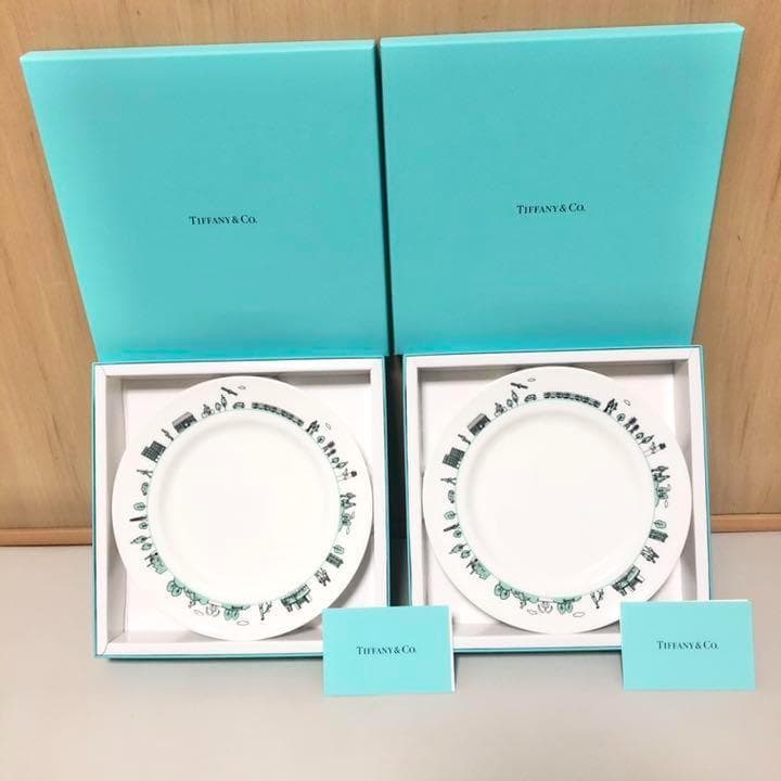 新品　未使用 TIFFANY&CO. プレート　セット　2枚　皿　ティファニー