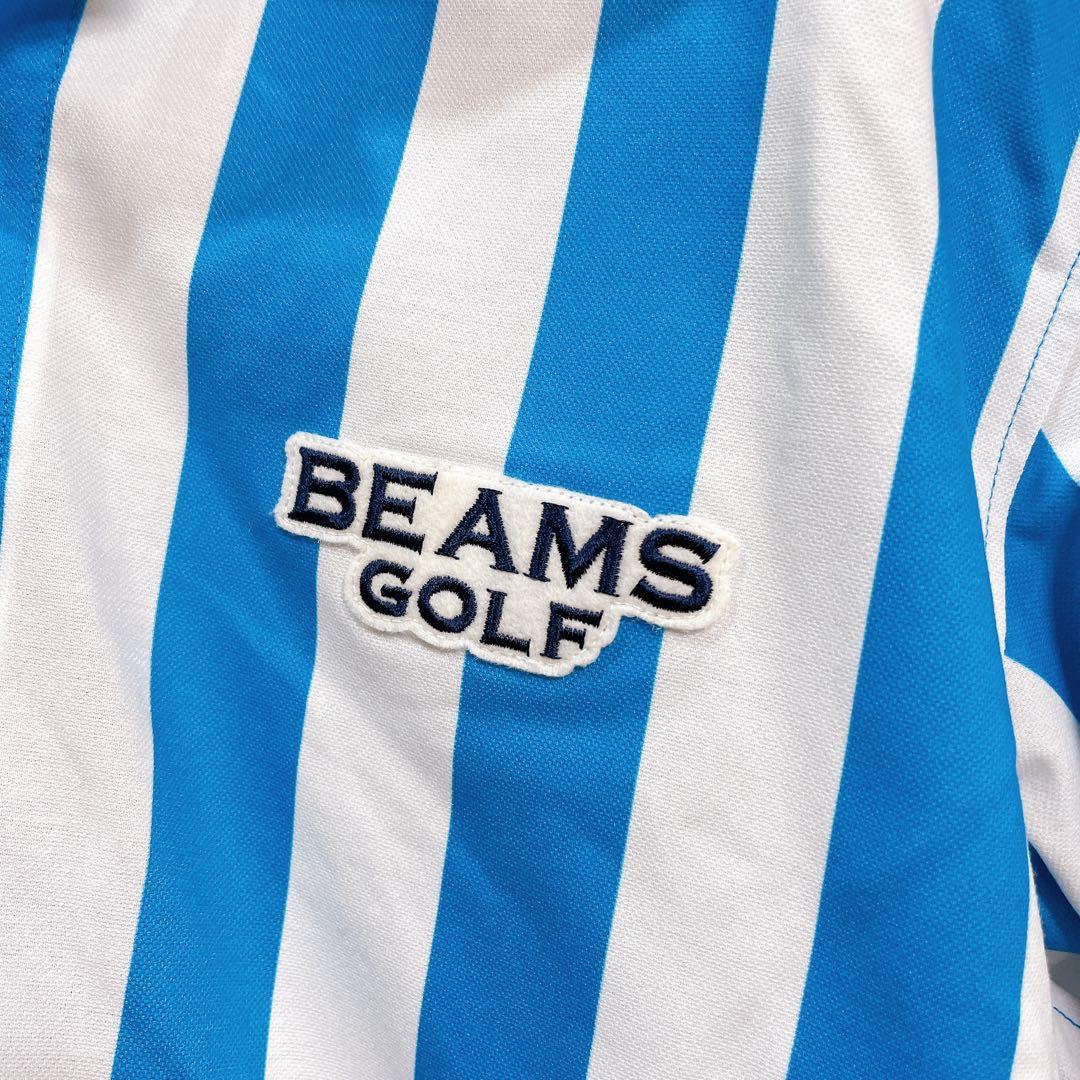 BEAMSGOLF PURPLE LABEL タラッティ ストライプ ポロシャツ