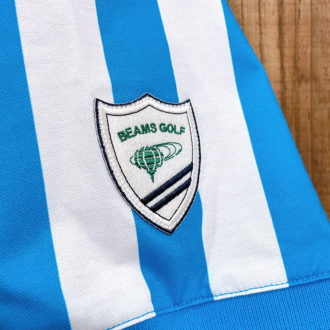 BEAMSGOLF PURPLE LABEL タラッティ ストライプ ポロシャツ