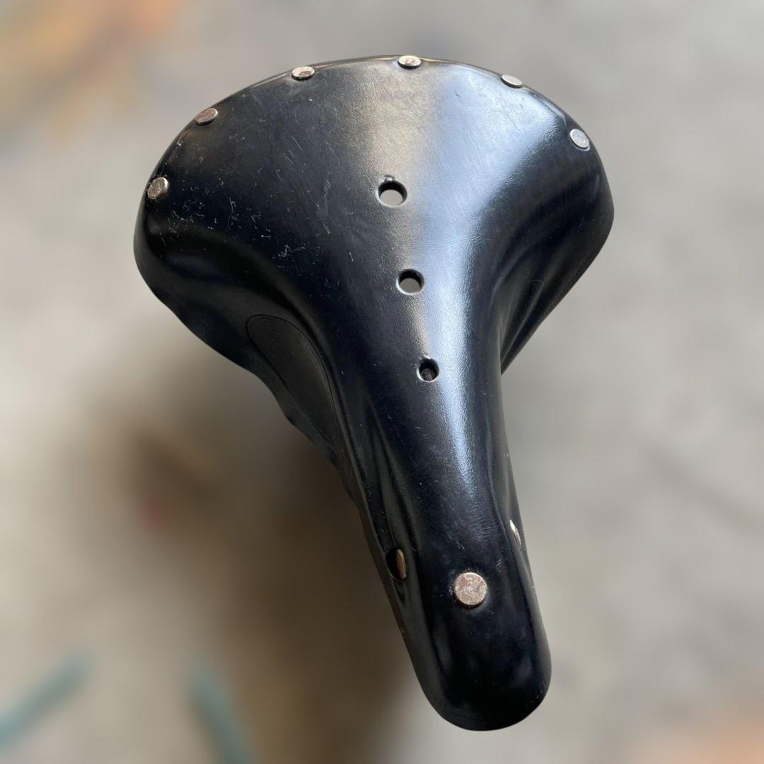 MAYT SADDLE 黒 サドル スプリング付き　1970年代丸石自転車の物