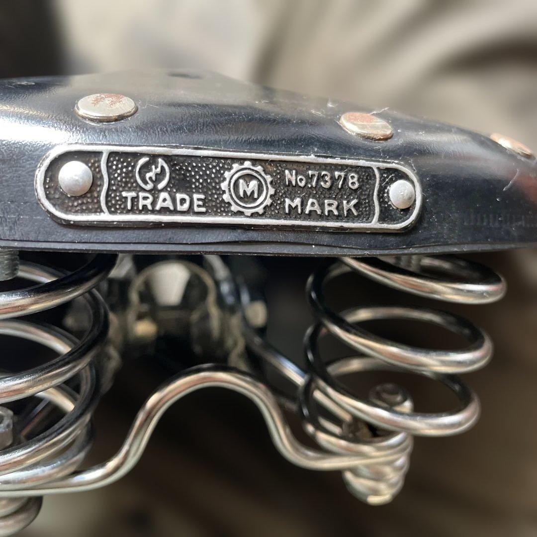 MAYT SADDLE 黒 サドル スプリング付き　1970年代丸石自転車の物