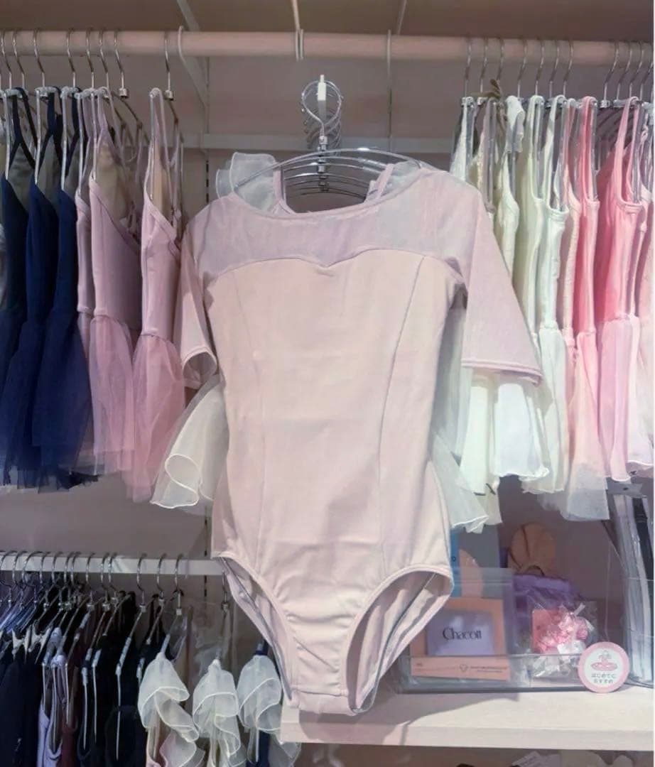チャコット　五分袖レオタード★ヨーロピアンpink ★美品