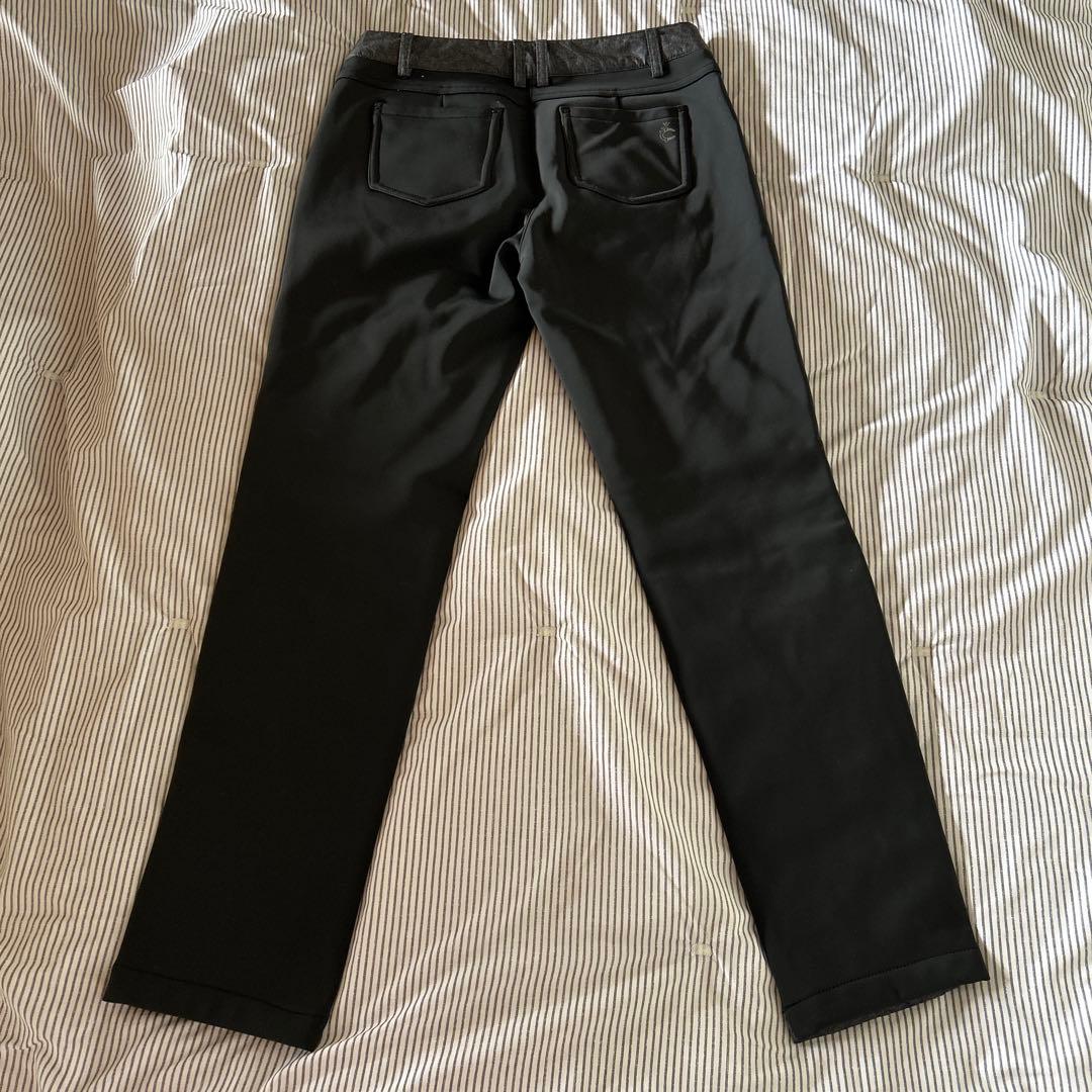 ゴルフ用ダークグレーキルティングパンツ