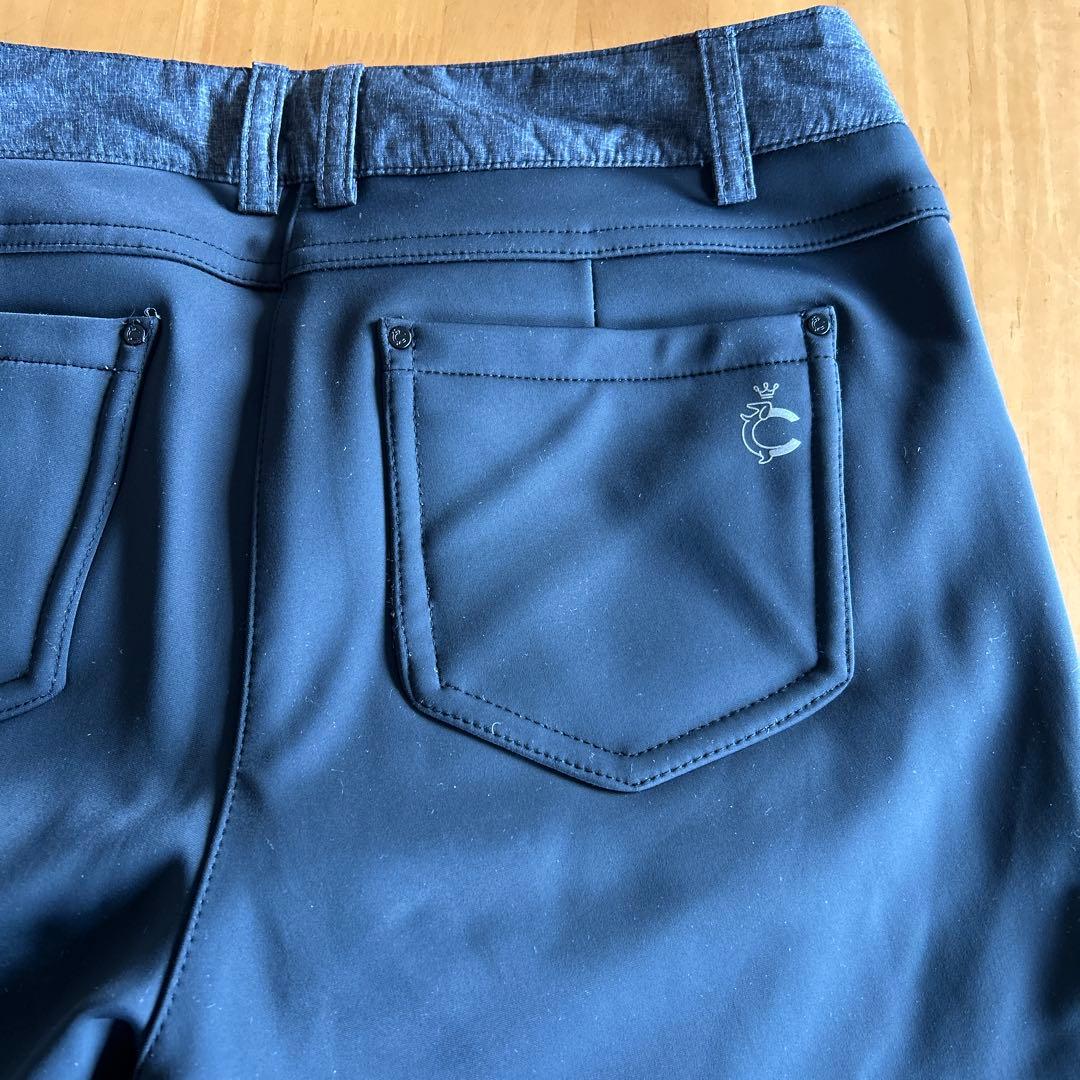 ゴルフ用ダークグレーキルティングパンツ
