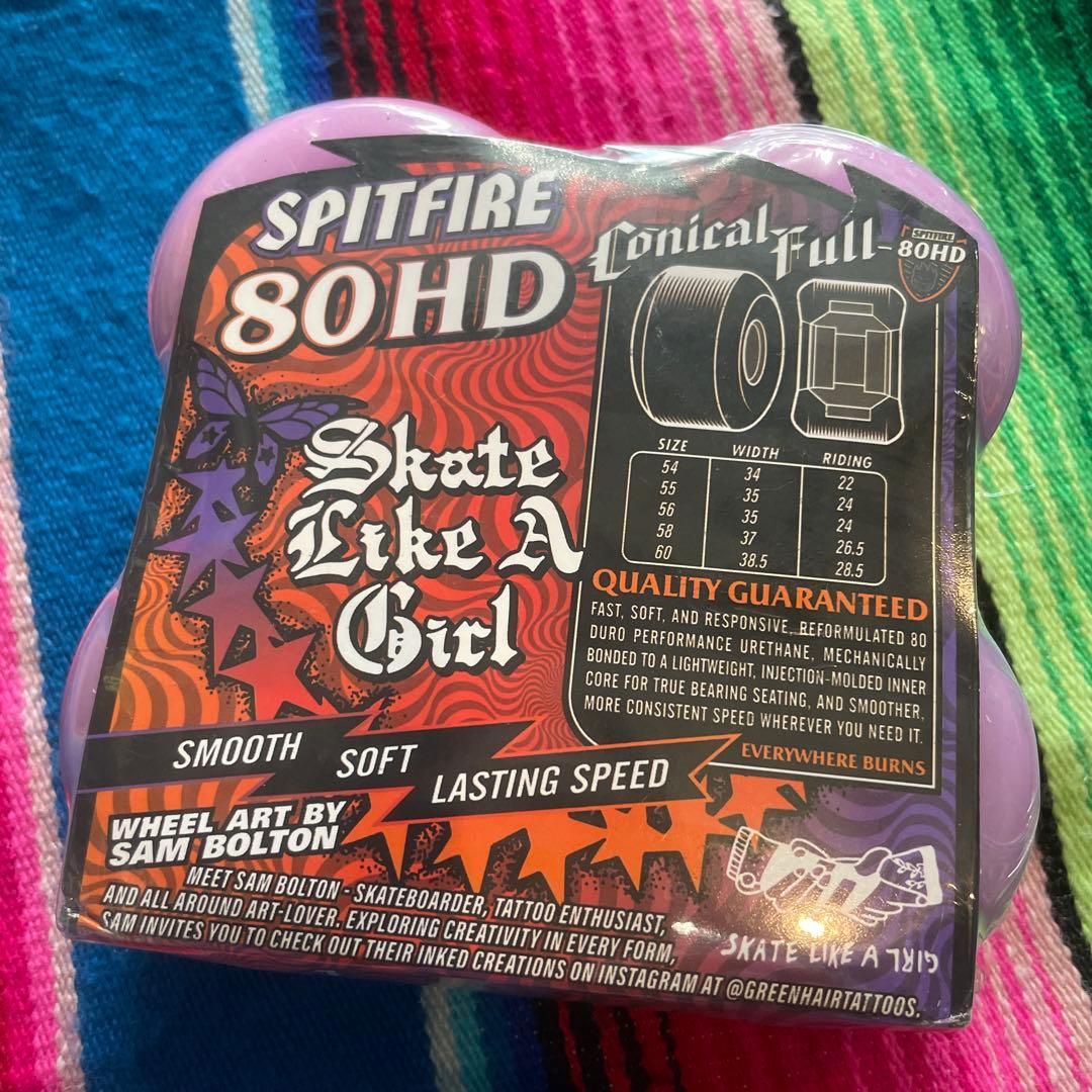 Spitfire58mm80HD Skate Like A Girlコニカルフル