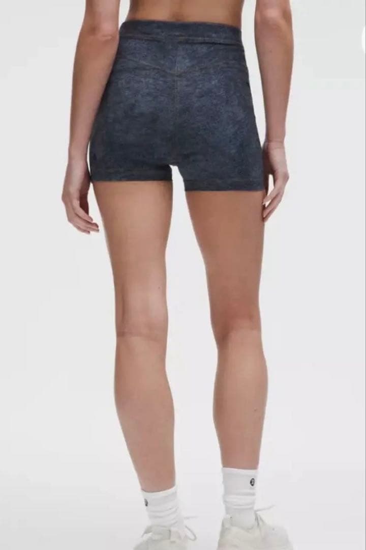 ヨガ・ピラティス Everlux Denim-PrintSHRShort3 12inch