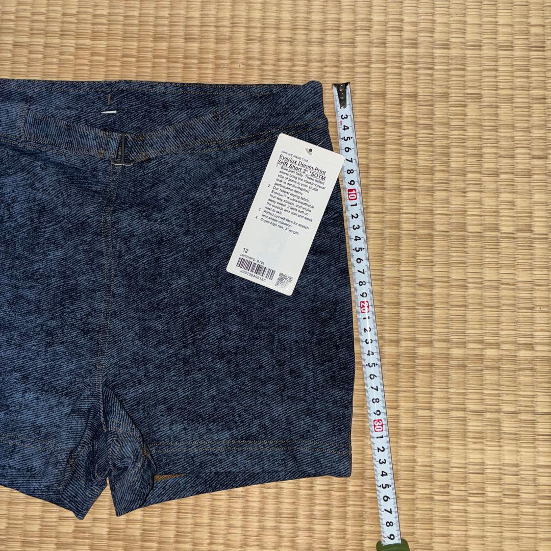 ヨガ・ピラティス Everlux Denim-PrintSHRShort3 12inch